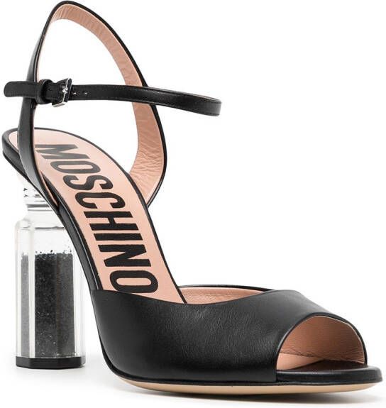 Moschino pepper shaker heeled sandals Black