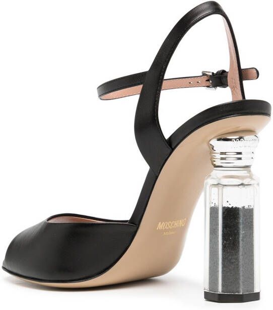 Moschino pepper shaker heeled sandals Black