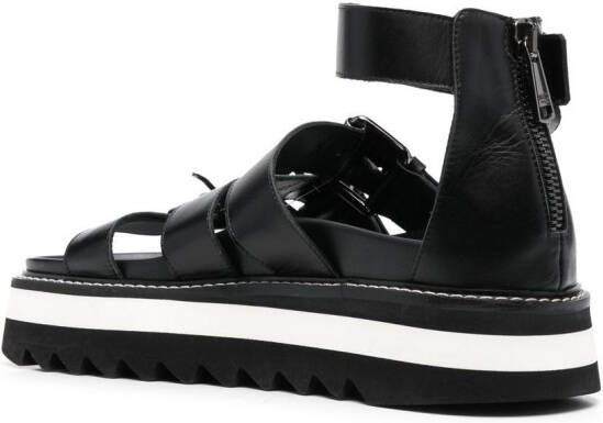 Moschino platform buckle-up sandals Black