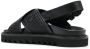 Moschino slingback logo-strap sandals Black - Thumbnail 3