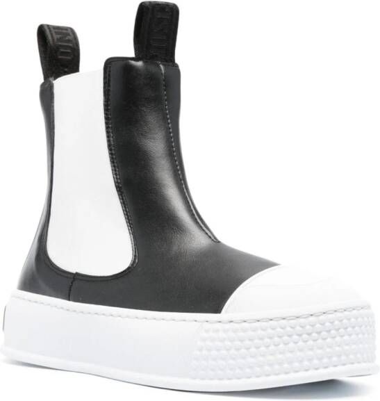 Moschino slip-on two-tone boots Black