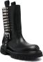 Moschino spike-embellished leather boots Black - Thumbnail 2