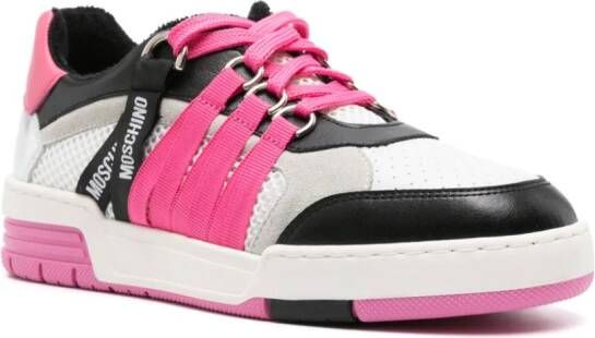 Moschino strap-detailing leather sneakers Black