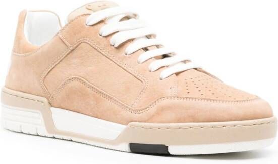 Moschino Streetball leather sneakers Neutrals