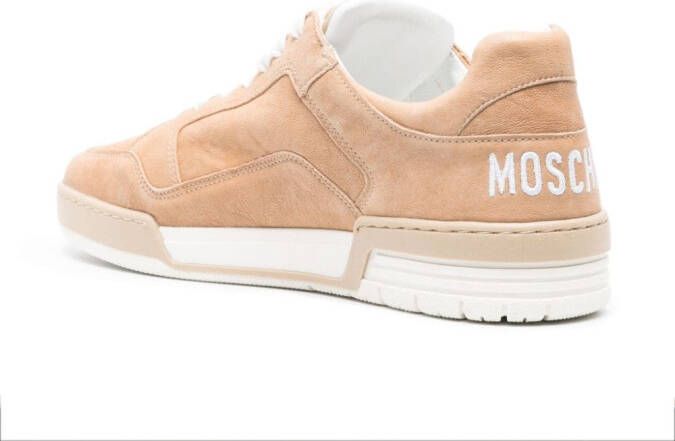 Moschino Streetball leather sneakers Neutrals