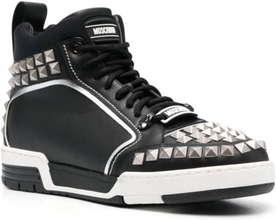 Moschino stud-embellished high-top sneakers Black