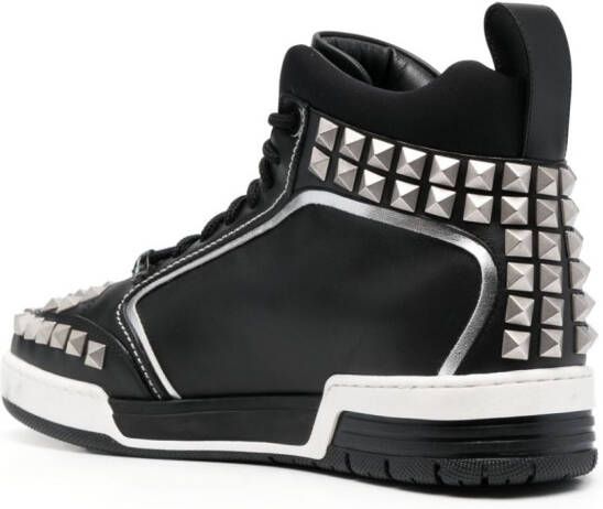 Moschino stud-embellished high-top sneakers Black