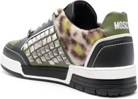 Moschino stud-embellished low-top sneakers Grey