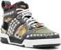 Moschino stud-embellished patchwork sneakers Grey - Thumbnail 2