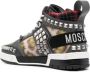 Moschino stud-embellished patchwork sneakers Grey - Thumbnail 3