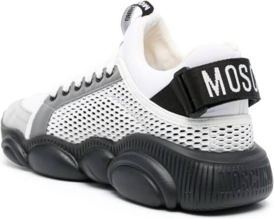 Moschino Teddy-Bear-motif mesh sneakers Grey