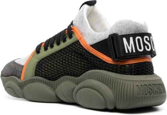 Moschino Teddy leather sneakers Grey
