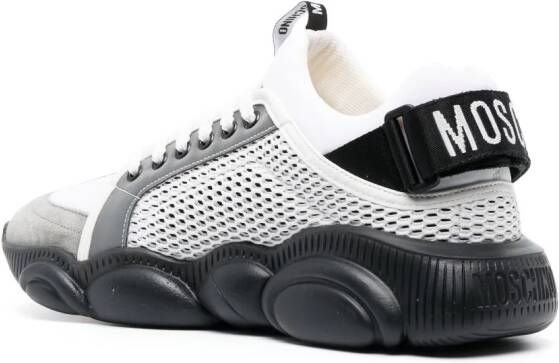 Moschino Teddy leather sneakers White