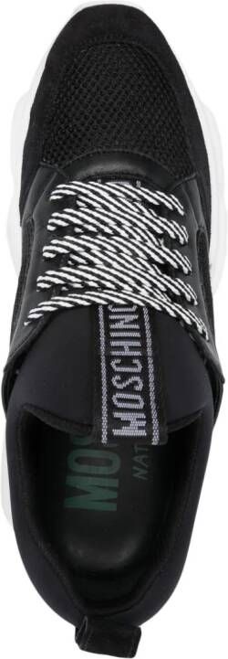Moschino Teddy-sole leather sneakers Black