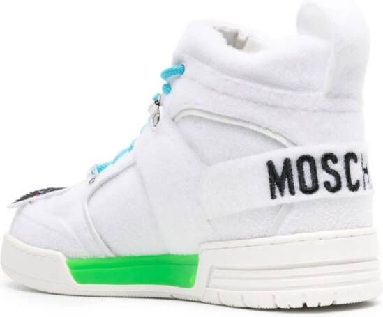 Moschino touch-appliqué high-top sneakers White