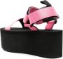 Moschino touch-strap flatform sandals Black - Thumbnail 3