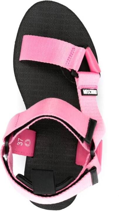 Moschino touch-strap flatform sandals Black