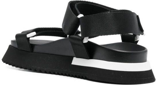 Moschino touch-strap sandals Black