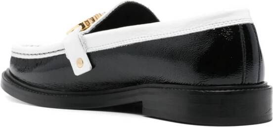 Moschino two-tone leather loafers White