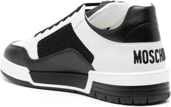 Moschino two-tone panelled sneakers Black