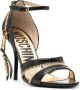 Moschino zip-detail 100mm leather sandals Black - Thumbnail 2