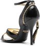 Moschino zip-detail 100mm leather sandals Black - Thumbnail 3