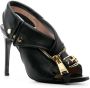 Moschino zip-detail stiletto sandals Black - Thumbnail 2