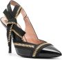Moschino zip-detailing leather pumps Black - Thumbnail 2