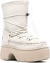 Mou 65mm chunky lace-up boots White - Thumbnail 2