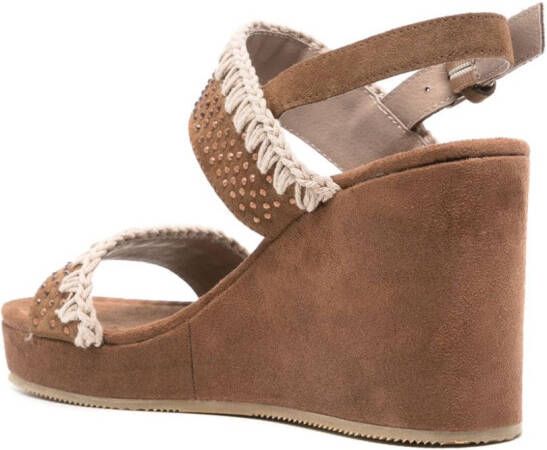 Mou 95mm suede sandals Brown