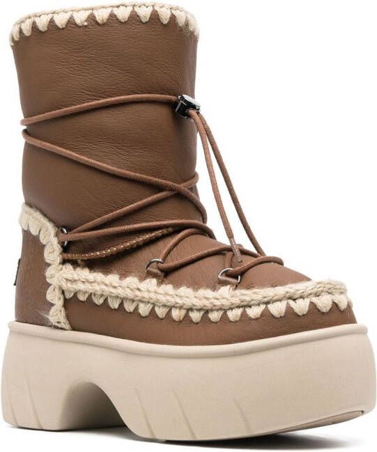 Mou chunky padded snow boots Brown