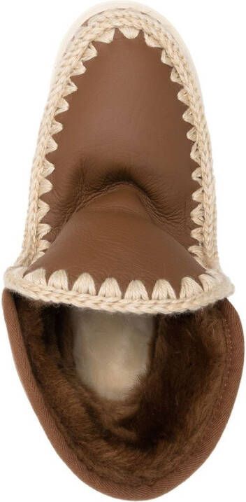 Mou chunky slip-on boots Brown