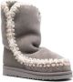 Mou constrast-stitching moccasin boots Grey - Thumbnail 2