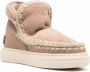 Mou crochet stitch-trim sneaker boots Neutrals - Thumbnail 2