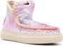 Mou crochet-trim sequined boots Pink - Thumbnail 2