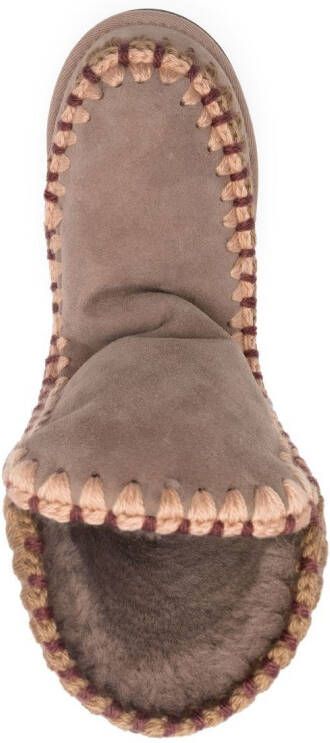 Mou Eskimo 24 contrast-stitch boots Neutrals