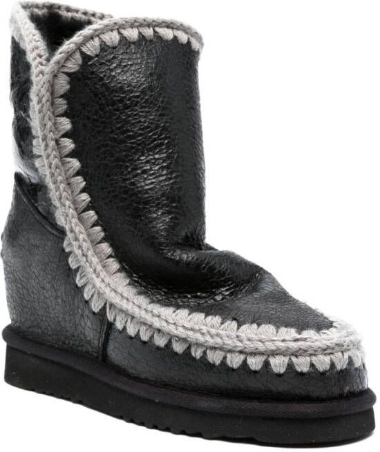 Mou Eskimo 24 contrast-stitching boots Black