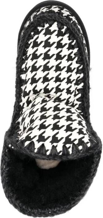 Mou Eskimo 24 houndstooth ankle boots Black