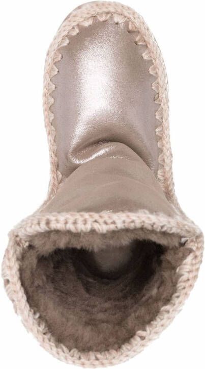 Mou Eskimo 24 metallic-finish ankle boots Neutrals