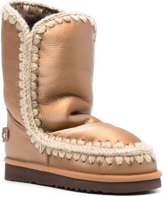 Mou Eskimo 24 rhinestone-embellished boots Brown