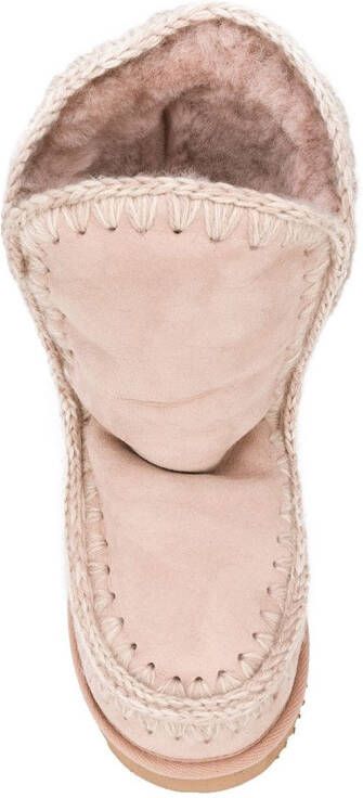Mou Eskimo crochet seam boots Pink