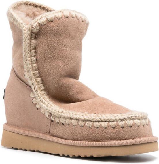 Mou Eskimo faux fur-lined boots Neutrals