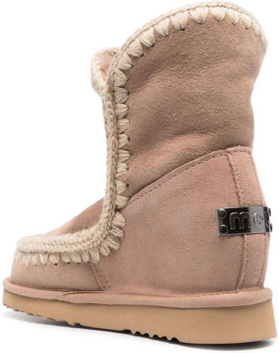 Mou Eskimo faux fur-lined boots Neutrals