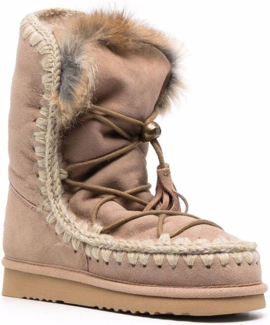 Mou Eskimo Lace boots Brown