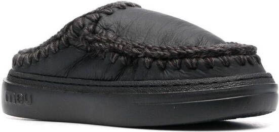 Mou Eskimo leather slippers Black