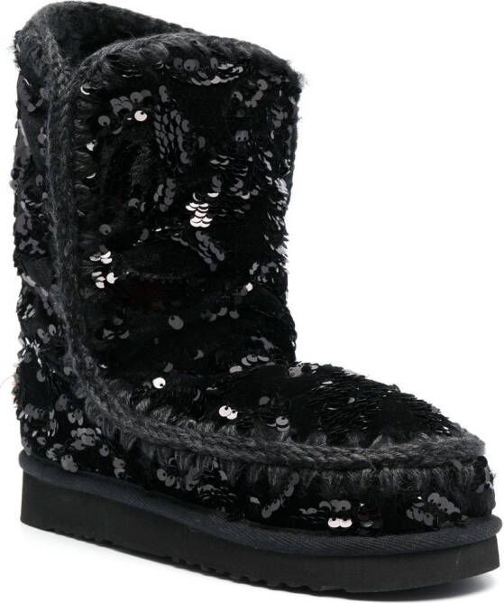 Mou Eskimo sequin-embellished boots Black