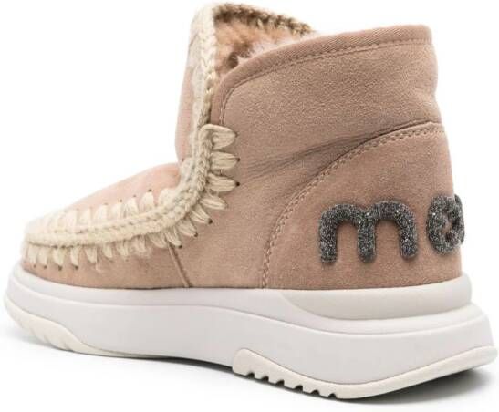 Mou Eskimo shearling-lined boots Neutrals