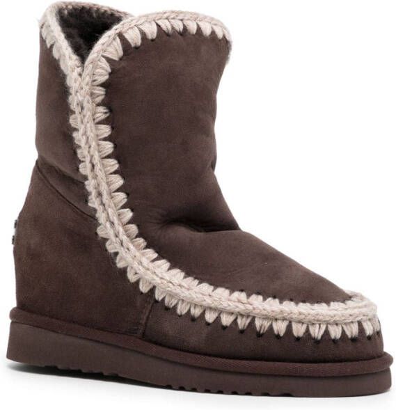 Mou Eskimo shearling-lined suede boots Brown