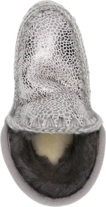 Mou Eskimo textured-finish boots Grey