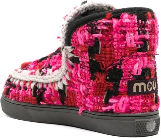 Mou Eskimo tweed boots Pink